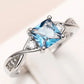 Zenat Sea Blue Cubic Zirconia Women’s Ring