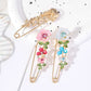 Zenat Sweet Flower Rhinestone Lapel Pin Brooch