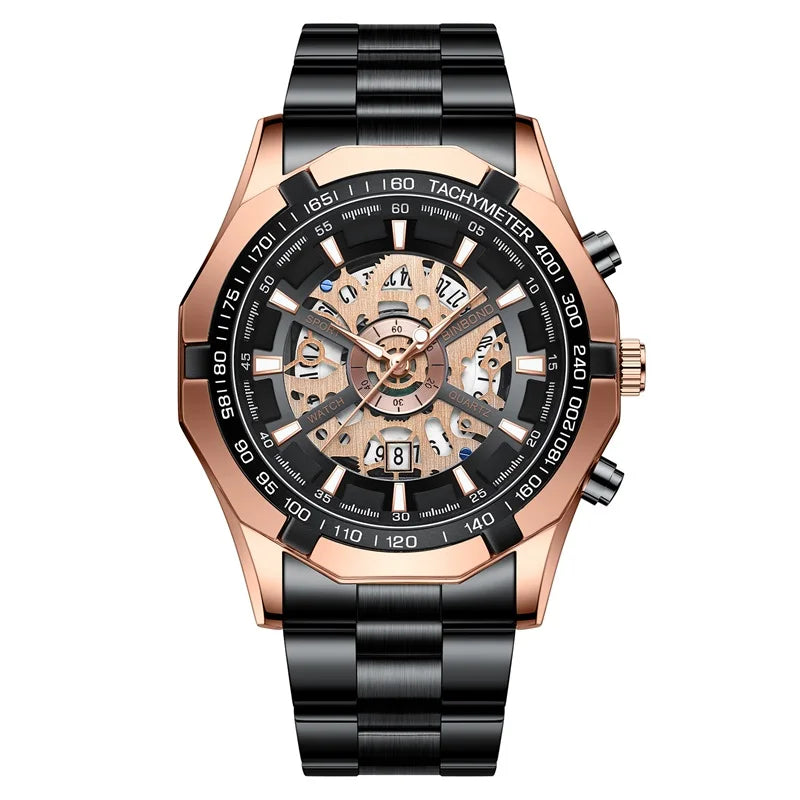 Zenat 2025 Luxury Men’s Quartz Stainless Steel Watch