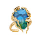 Zenat Zircon Flame Drop Adjustable Ring