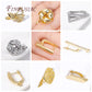 Trendy Earrings Accessories 18K Gold Plated Metal Round Earwires Earring Fasteners Hooks For DIY Women Ear Jewelry Making