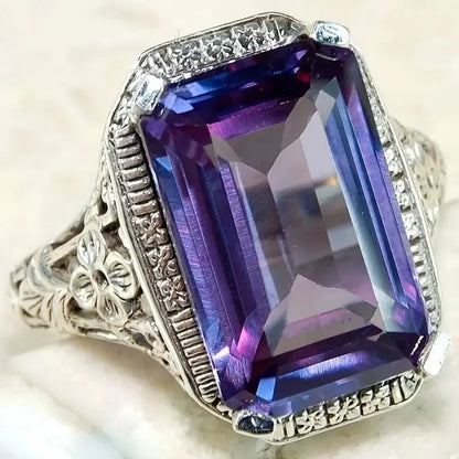 Zenat Colorful Green Cubic Zirconia Rings
