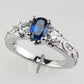 Zenat Luxury Prong Rings – Deep Blue Zircon