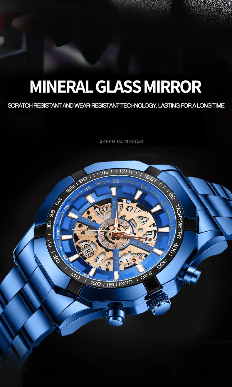 Zenat 2025 Luxury Men’s Quartz Stainless Steel Watch