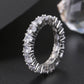 Luxury Female White Crystal Stone  Ring Irregular Zirconia Wedding Rings for Women Trendy Geometric Zircon Engagement Ring