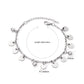 Zenat Stainless Steel Heart Coin Charm Bracelet for Women