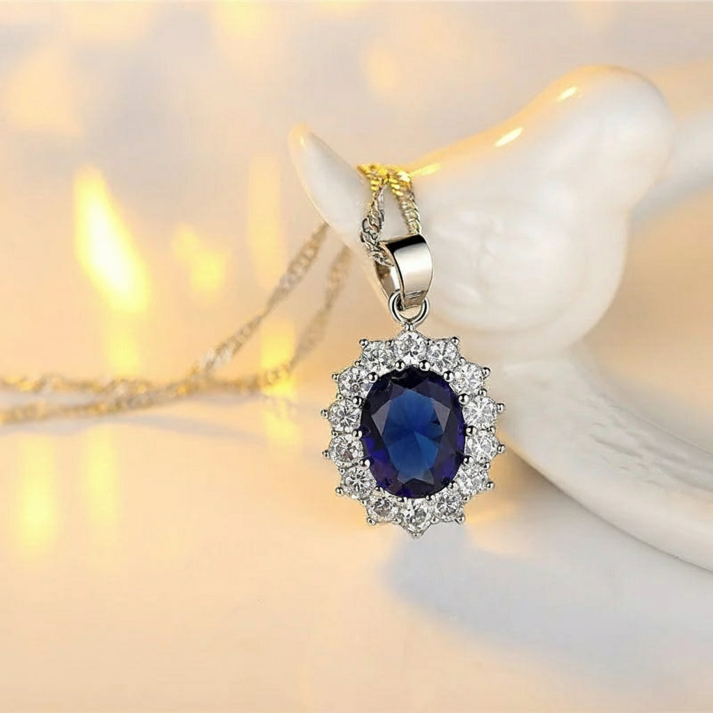 Zenat 925 Sterling Silver Princess Zircon Jewelry Set