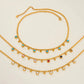 Zenat Vintage Round Zircon Tassel Pendant Necklace