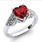 Zenat American Red Cubic Zirconia Ring