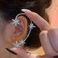 Zenat Silver Leaf Butterfly Clip Earrings – Non-Pierced Sparkle