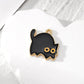 Zenat 10pcs Black Cat Enamel Charm Set