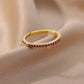 Zenat Mini Green Zircon Adjustable Ring