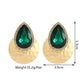 Zenat Big Round Metal Stud Earrings – Elegant Statement