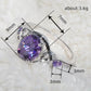 Zenat Purple Cubic Zirconia Square Crystal Ring