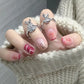 Zenat 24Pcs Glitter Diamond Press-On Nails