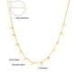 Zenat Golden Chains Necklaces Star Heart Stainless Steel