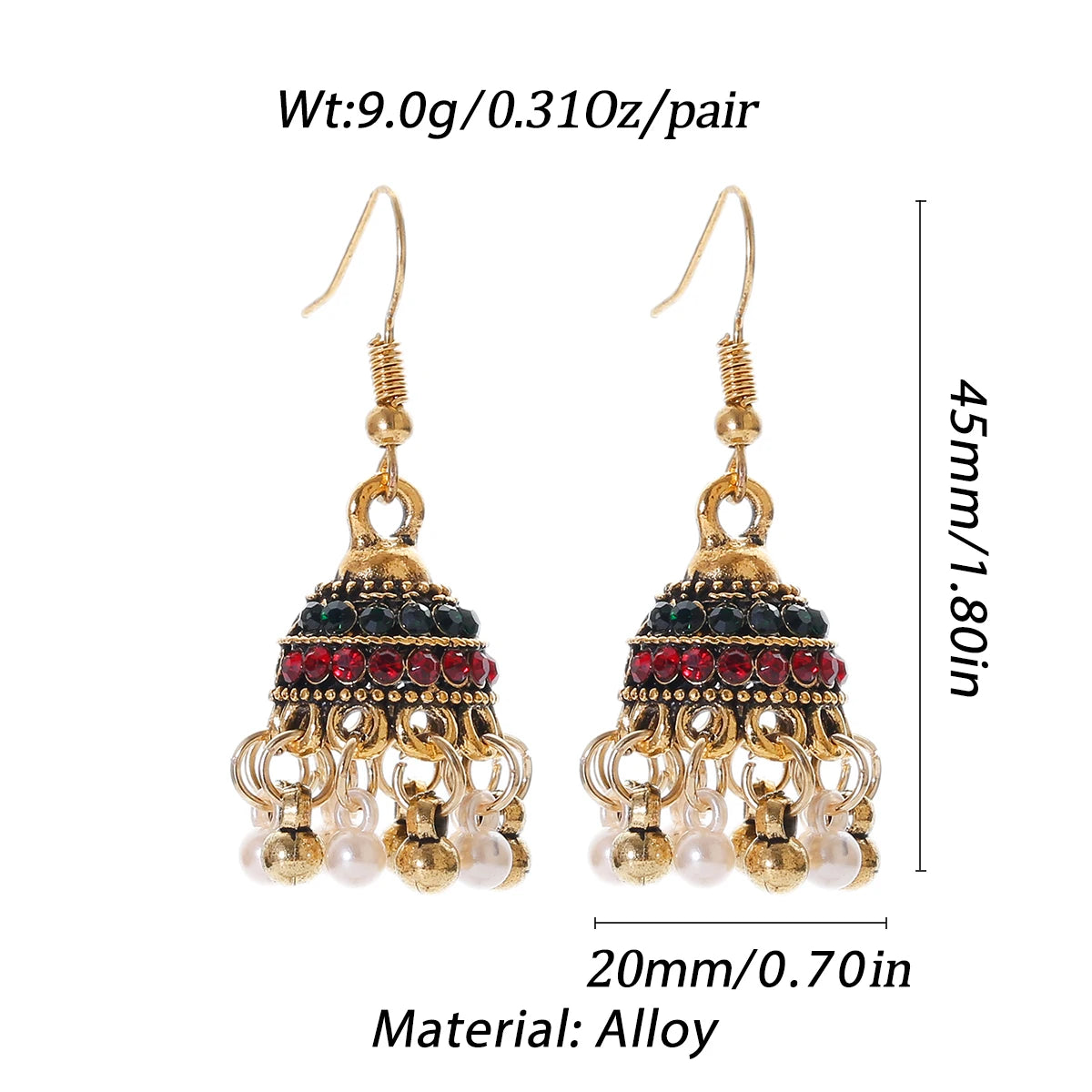 Zenat Silver Color Jhumka Earrings