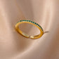 Zenat Mini Green Zircon Adjustable Ring