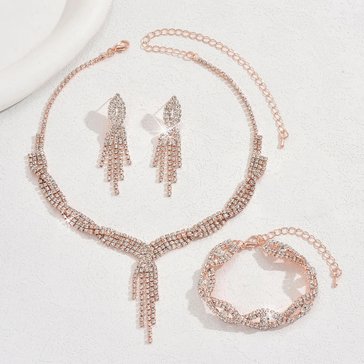 Zenat 4PC Women's Hollow Tassel Jewelry Set