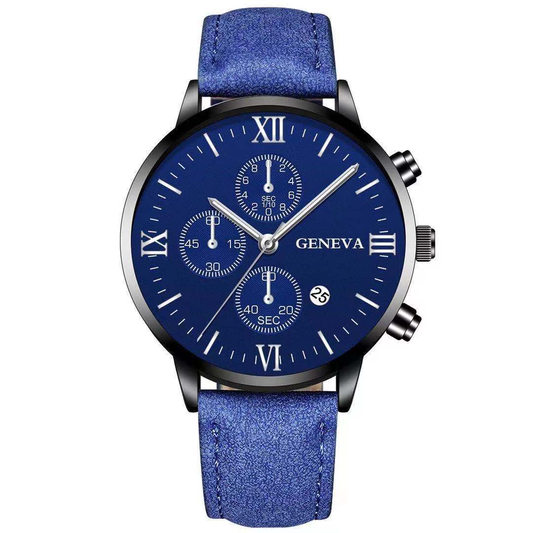 Zenat Geneva Wristwatch Alloy Case Leather