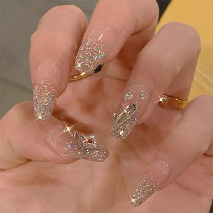 Zenat 24Pcs Short Coffin Press-On Nails