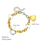 Pulsera Stainless Steel Heart Charm Bracelet for Women