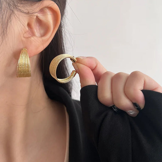 Zenat Multilayer Stud Earrings – Elegant Retro Women Jewelry