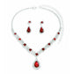 Zenat 3-Piece Crystal Droplet Necklace & Earrings Set