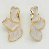 Zenat Metal Flower Statement Stud Earrings for Women