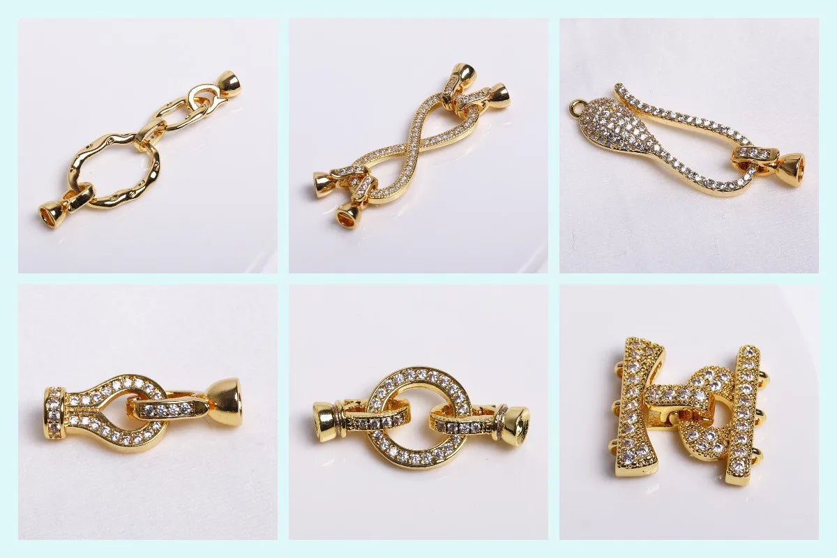 Trendy Earrings Accessories 18K Gold Plated Metal Round Earwires Earring Fasteners Hooks For DIY Women Ear Jewelry Making