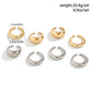 Zenat 8-Piece Chunky Mixed Metal Rings Set