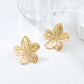 Zenat 2PC Stainless Steel Flower Earrings – Trendy Party