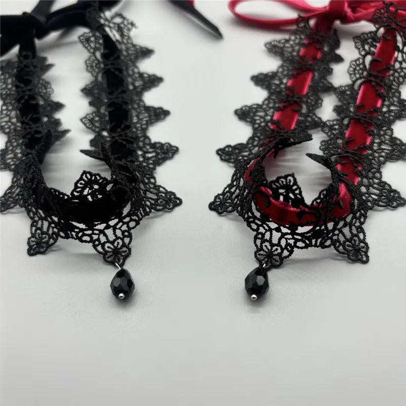 Zenat Sexy Lace Flower Velvet Choker Necklace for Women