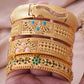 Ethiopian Gold Color Bangles for Women African Jewelry Habesha Middle East Girl Wedding bracelets Gift