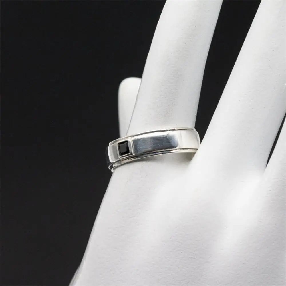 Custom Luxury Expensive High Quality Jewelry 925 Sterling Clear Black Blue Cubic Zircon Stone Silver Rings Men