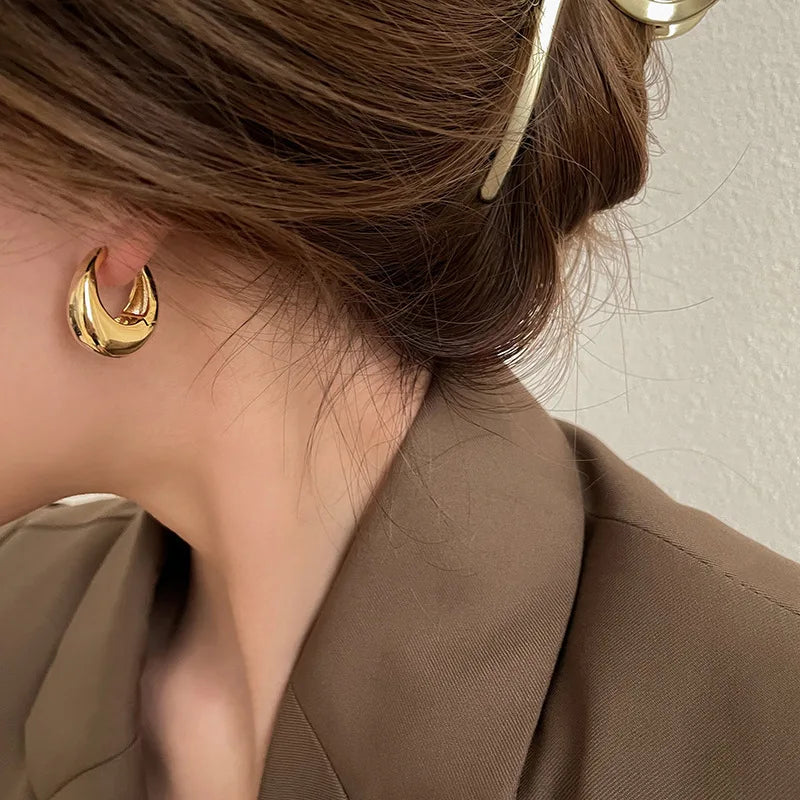 Zenat 925 Silver Round Hoop Earrings – Trendy Vintage