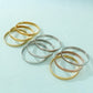 Glossy 18K Gold Plated Stainless Steel Bangle for Women
