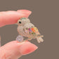 Zenat Sweet Flower Rhinestone Lapel Pin Brooch