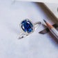 Zenat Blue Cube Zircon Elegant Ring