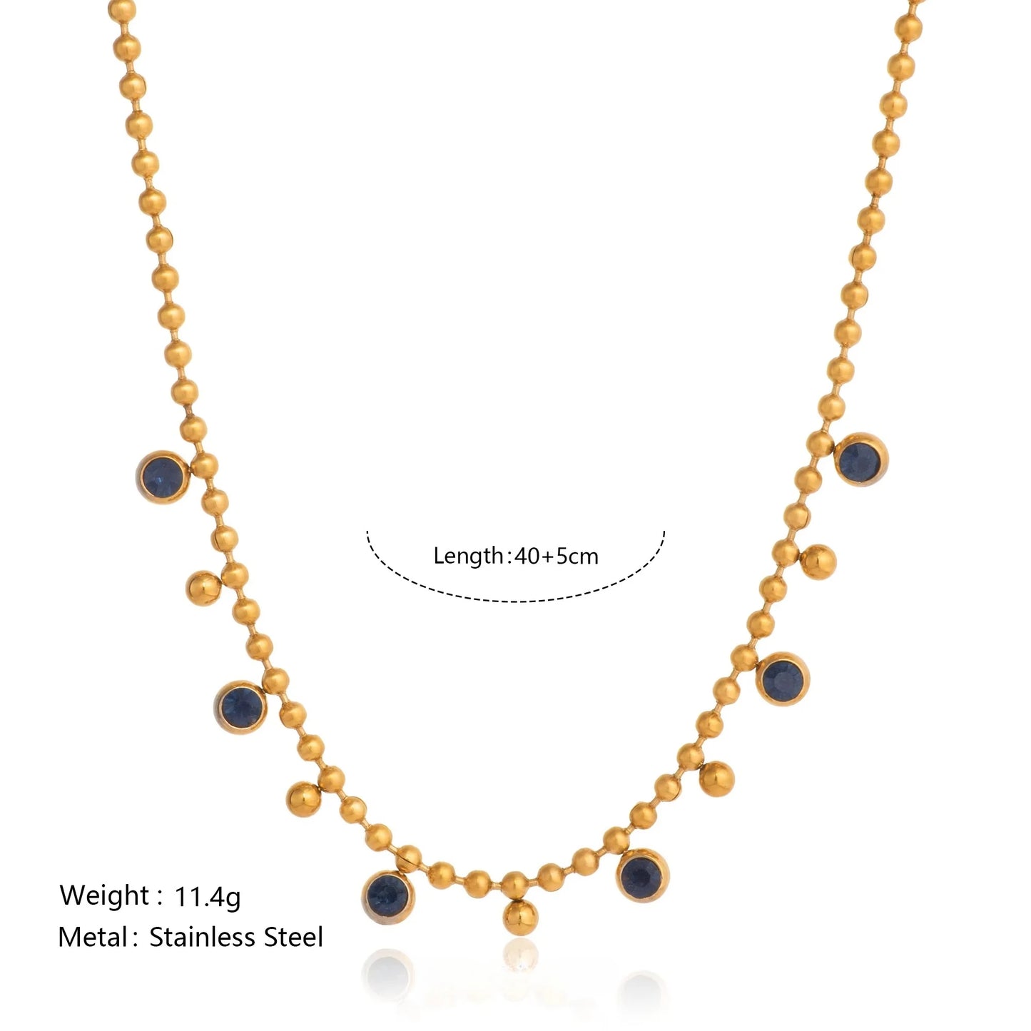Zenat Vintage Round Zircon Tassel Pendant Necklace