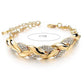 Zenat Leaf Bracelet Shining Crystal Adjustable