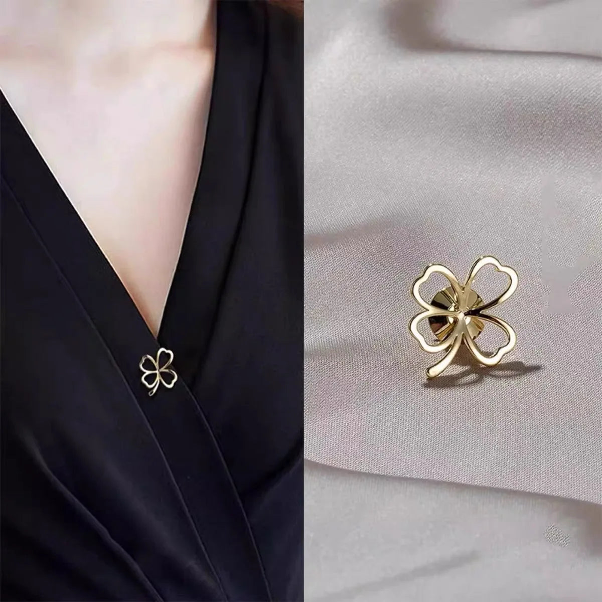 Zenat Sweet Flower Rhinestone Lapel Pin Brooch