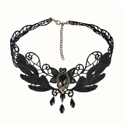 Zenat Korean Velvet Lace Choker Necklace for Women
