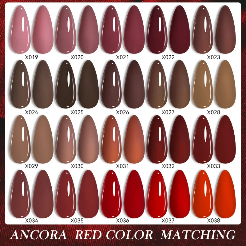 Zenat Red Autumn Winter Gel Nail Polish