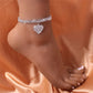 Zenat Rhinestone Chain Anklet for Women
