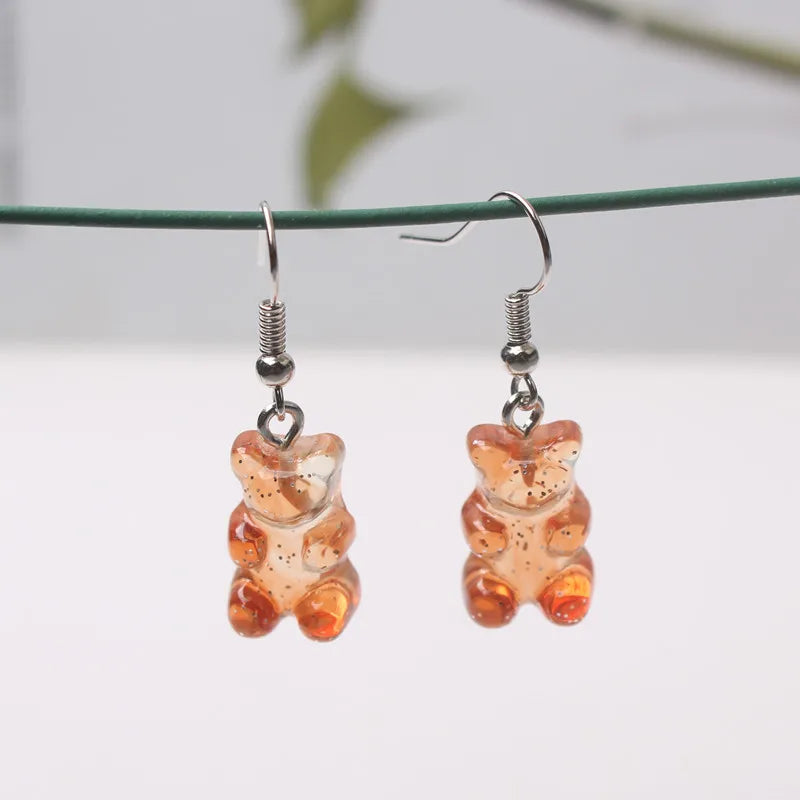 Zenat Brown Beer Bottle Pendant Drop Earrings for Women