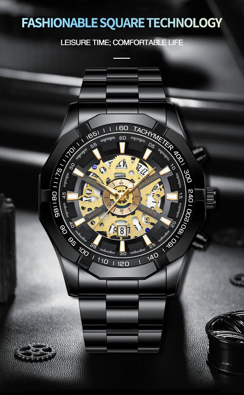 Zenat 2025 Luxury Men’s Quartz Stainless Steel Watch