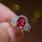 Zenat American Red Cubic Zirconia Ring