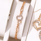 Zenat 4-piece Women Jewelry Set Creative Heart Diamond Necklace