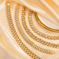 Bracelet 14K Gold Plated Cubic Zirconia Chunky Adjustable
